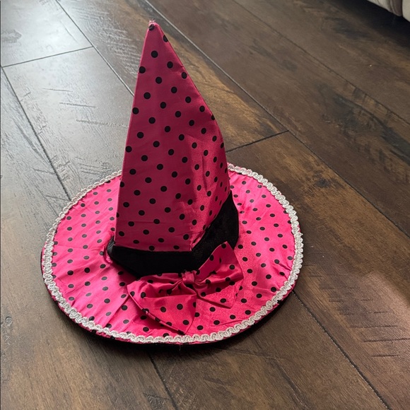 Pink Polka Dot Witch Costume with Hat - Picture 7 of 9